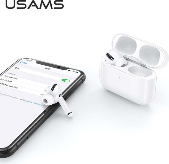 USAMS Earphones Bluetooth 5.0 TWS ANC YB Series white BHUYB01