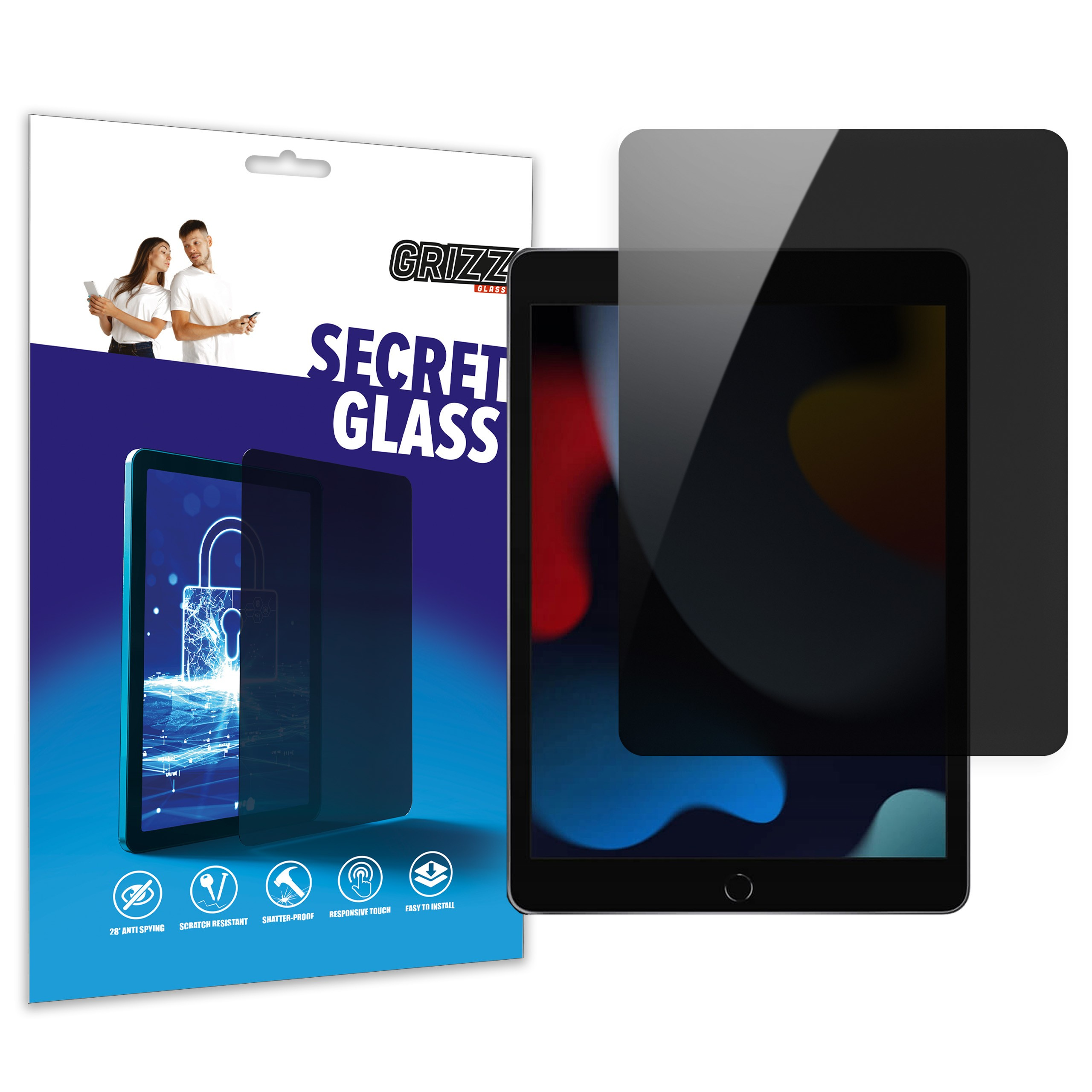 GrizzGlass SecretGlass Apple iPad 10,2 inch (7., 8., 9. gen)