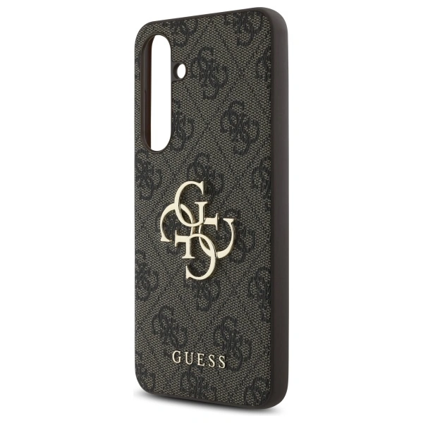 Guess GUHCS24FE4GMGBR Samsung Galaxy S24 FE hardcase 4G Big Metal Logo brown