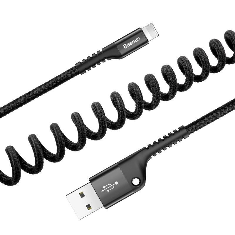 Baseus Spring Lightning Cable 1m 2A Black