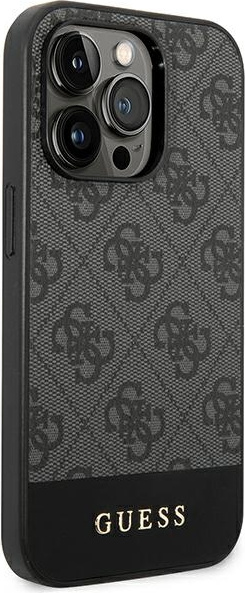 Guess GUHCP14XG4GLGR Apple iPhone 14 Pro Max grey hard case 4G Stripe Collection