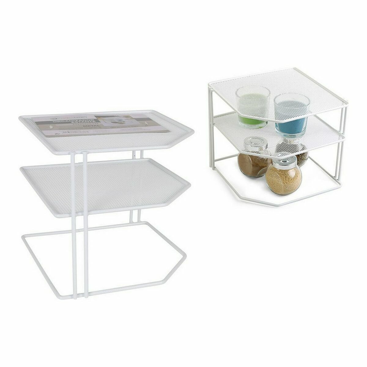 Shelve Confortime White Metal 23 x 23 x 20 cm Organiser (8 Units)