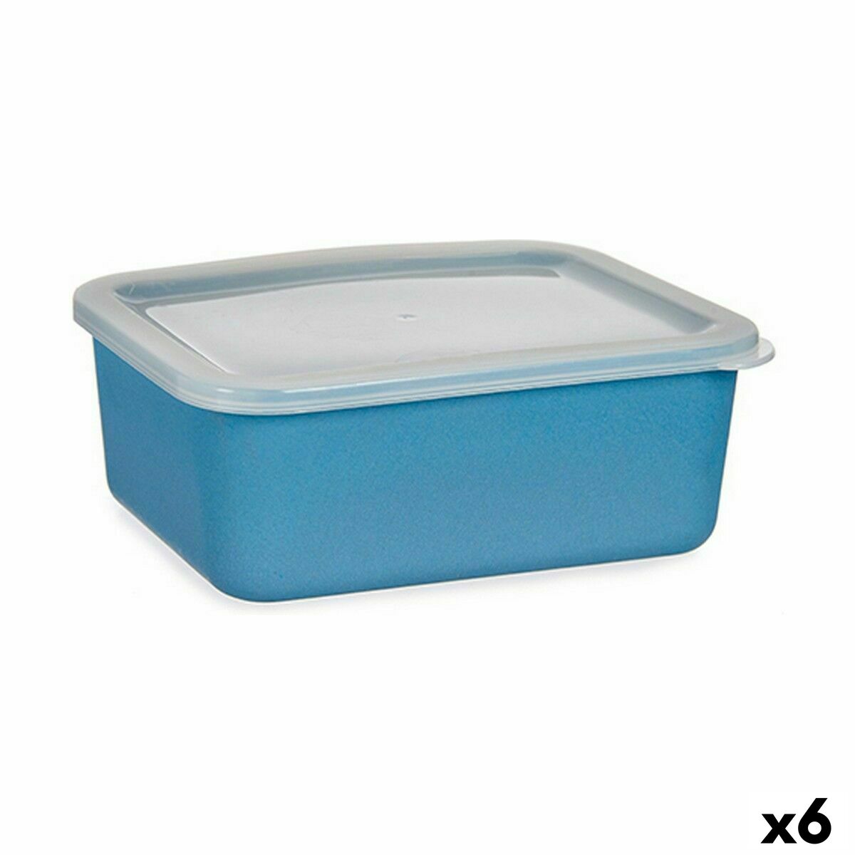Tray with lid Bamboo Melamin Dark blue 14,5 x 7 x 19,5 cm (6 Units)