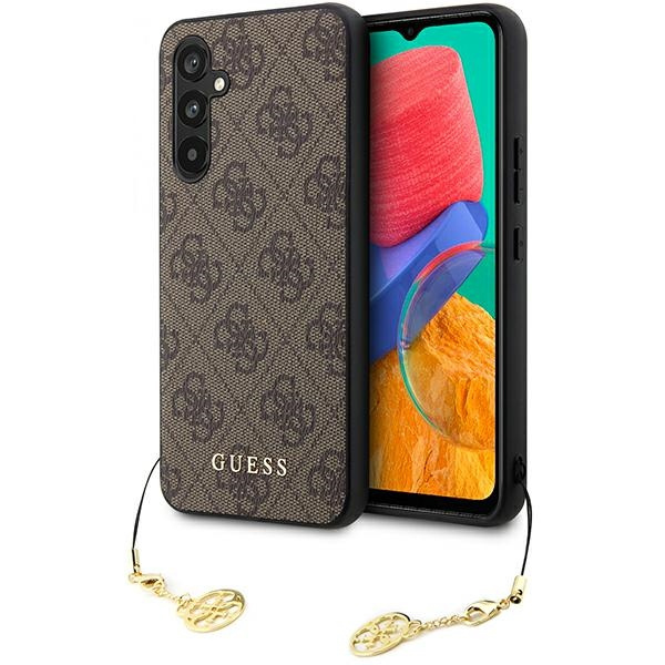 Guess GUHCSA54GF4GBR Samsung Galaxy A54 5G brown hard case 4G Charms Collection