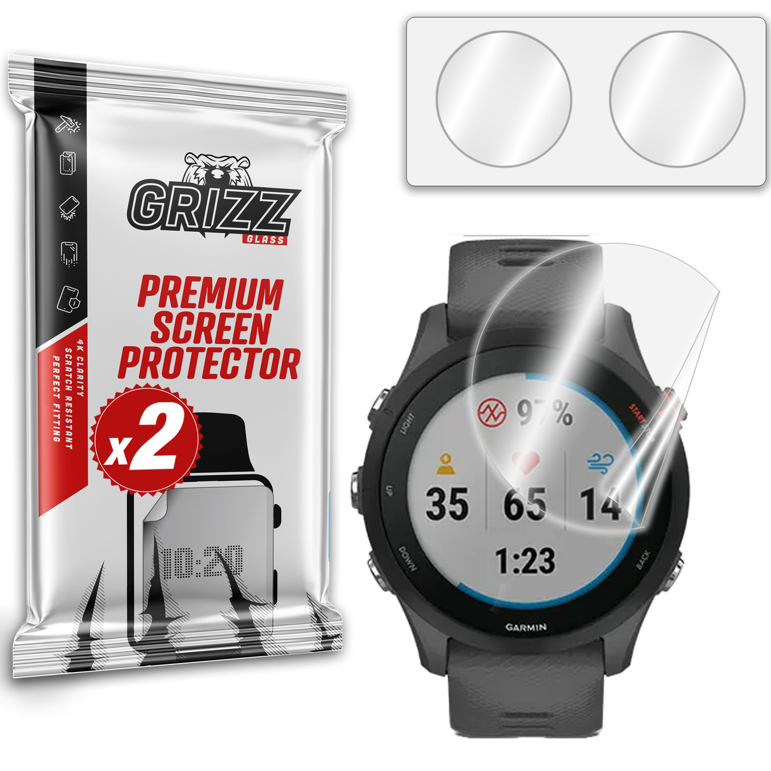GrizzGlass CeramicFilm Garmin Forerunner 255