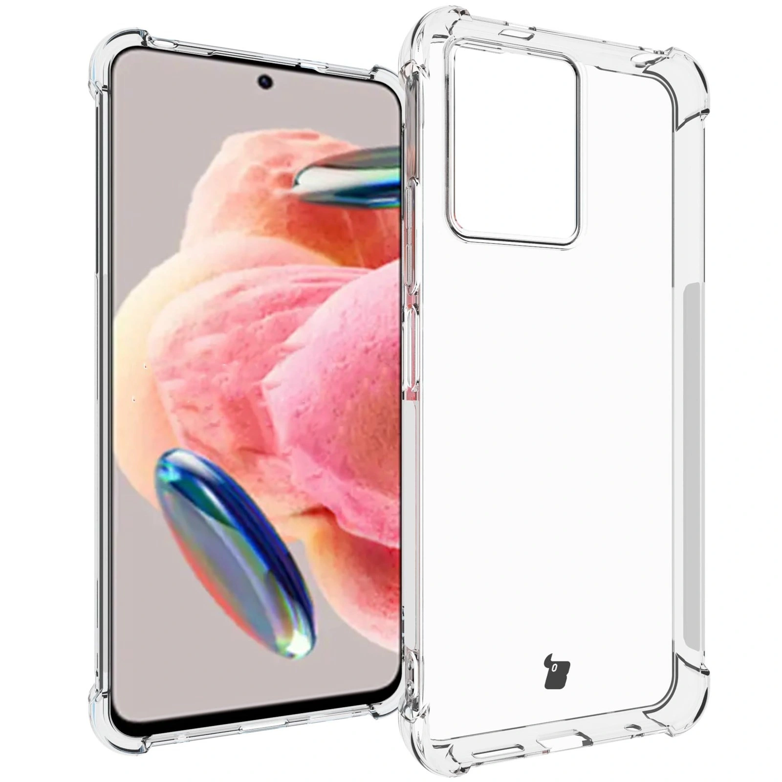 Bizon Case Clear Pack case + 2x screen glass + lens glass Xiaomi Redmi Note 12 4G clear