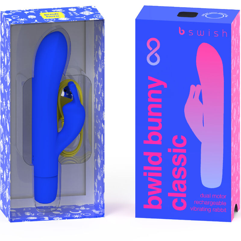 B SWISH - BWILD BUNNY INFINITE CLASSIC SILICONE RECHARGEABLE VIBRATOR PACIFIC BLUE