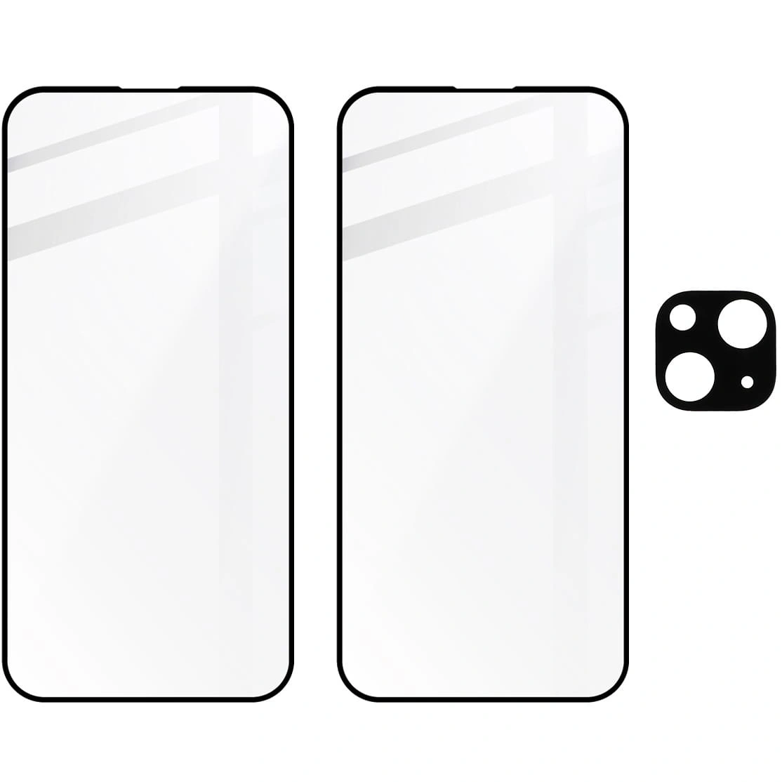 BIZON Edge 2x screen glass + camera glass Apple iPhone 15 Plus