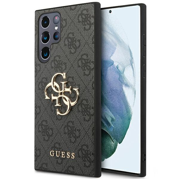 Guess GUHCS23L4GMGGR Samsung Galaxy S23 Ultra grey hardcase 4G Big Metal Logo