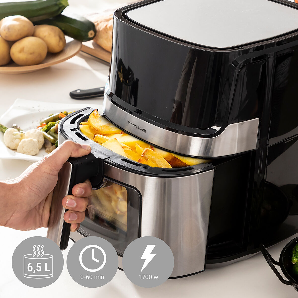 No-Oil Fryer InnovaGoods Fryinn View 6500 Black Stainless steel 1700 W 6,5 L No-Oil Fryer InnovaGoods Fryinn View 6500 Black Stainless steel 1700 W 6,5 L