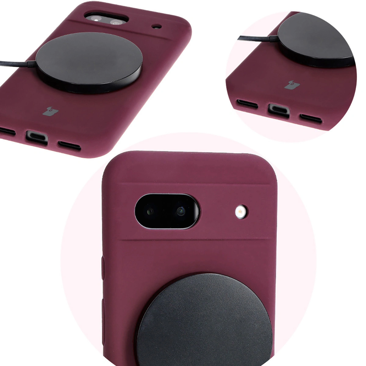 Bizon Soft Case Google Pixel 8a dark purple