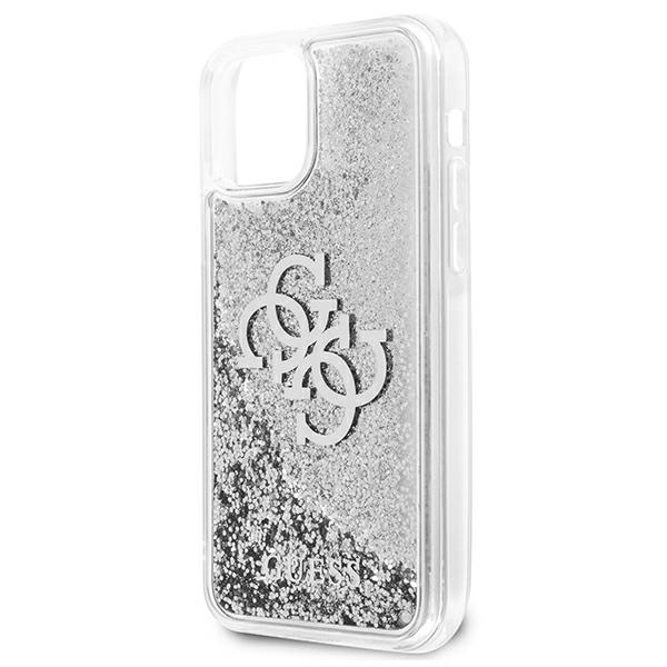 Guess GUHCP12LLG4GSI Apple iPhone 12 Pro Max silver hardcase 4G Big Liquid Glitter