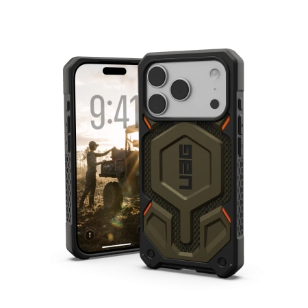 Etui UAG Urban Armor Gear Monarch Pro do Apple iPhone 17 Pro MagSafe (kevlar element green)