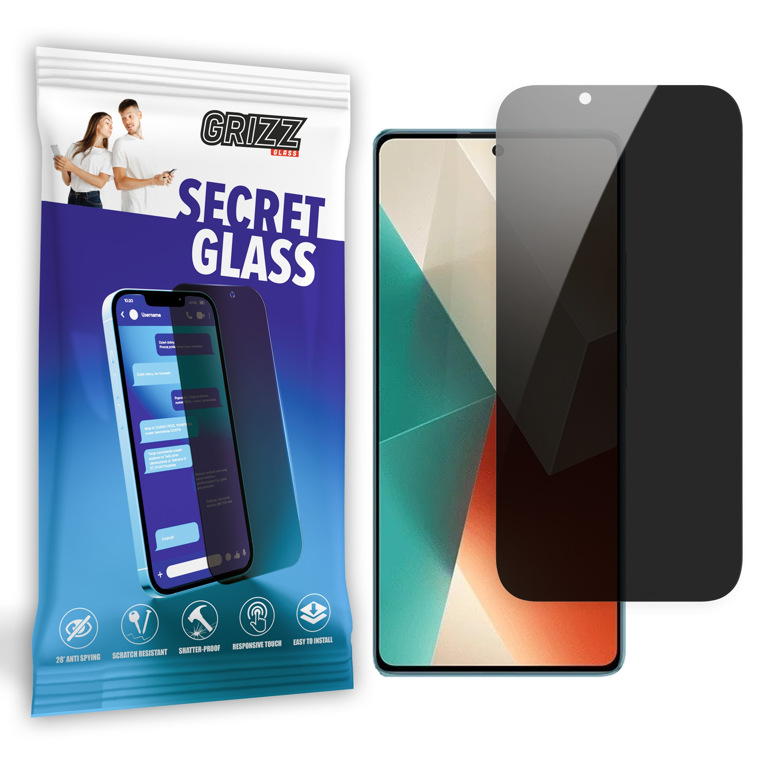 GrizzGlass SecretGlass Xiaomi Redmi Note 13
