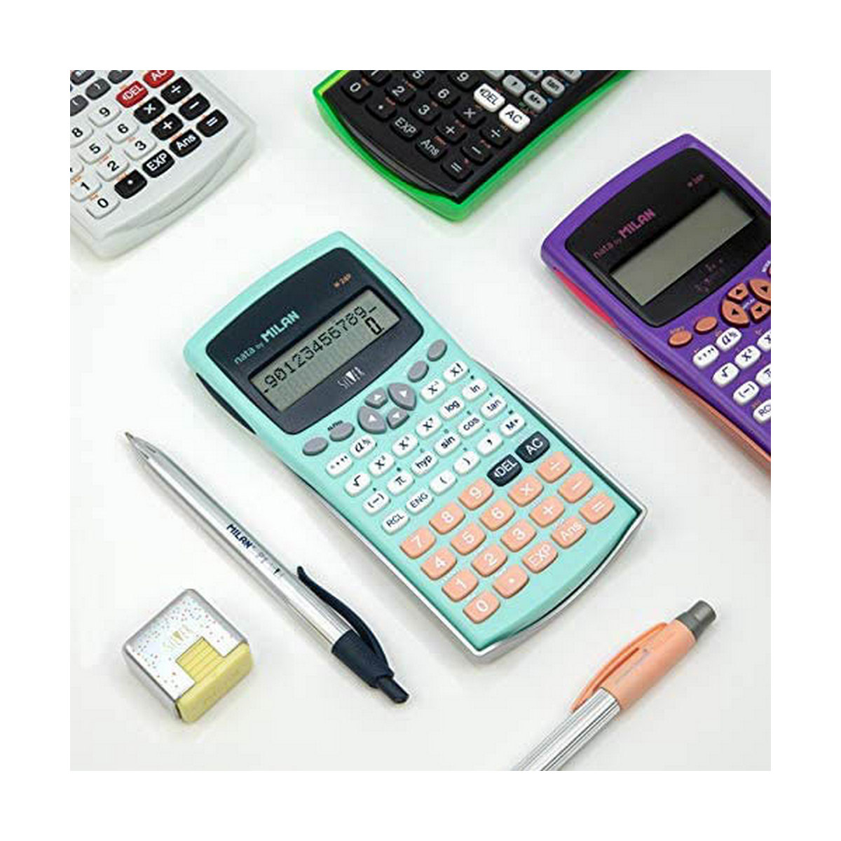 Calculator Milan M240 Turquoise 16,7 x 8,4 x 1,9 cm Plastic