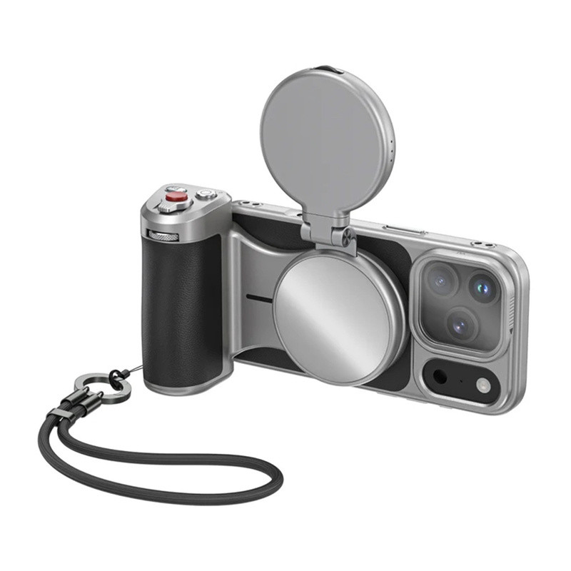Uchwyt TELESIN Master Grip do Apple iPhone 17 Pro Max zestaw All-in-One z lampą i filtrem UV