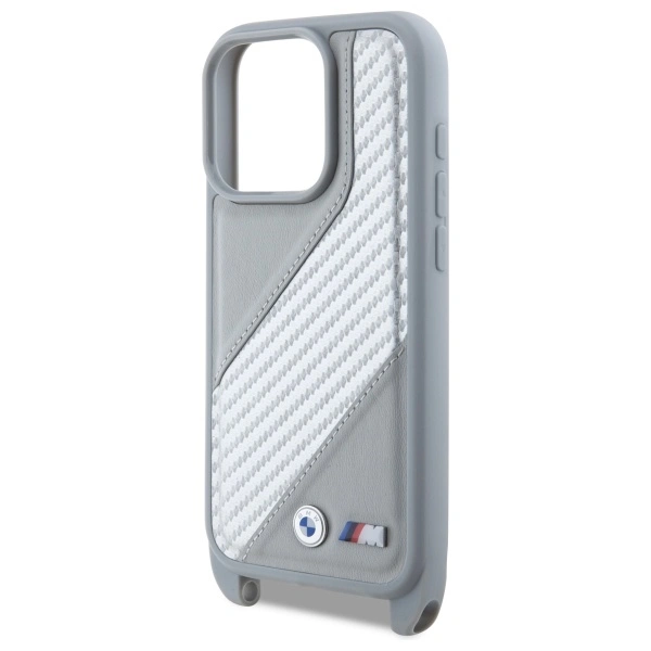 BMW BMHCP16L23PSCCG Apple iPhone 16 Pro hardcase M Edition Carbon Stripe & Strap grey