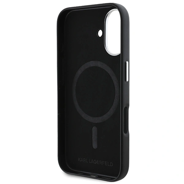 Karl Lagerfeld KLHMP16MPGMSRPK Apple iPhone 16 Plus hardcase FW Metal Plate MagSafe black