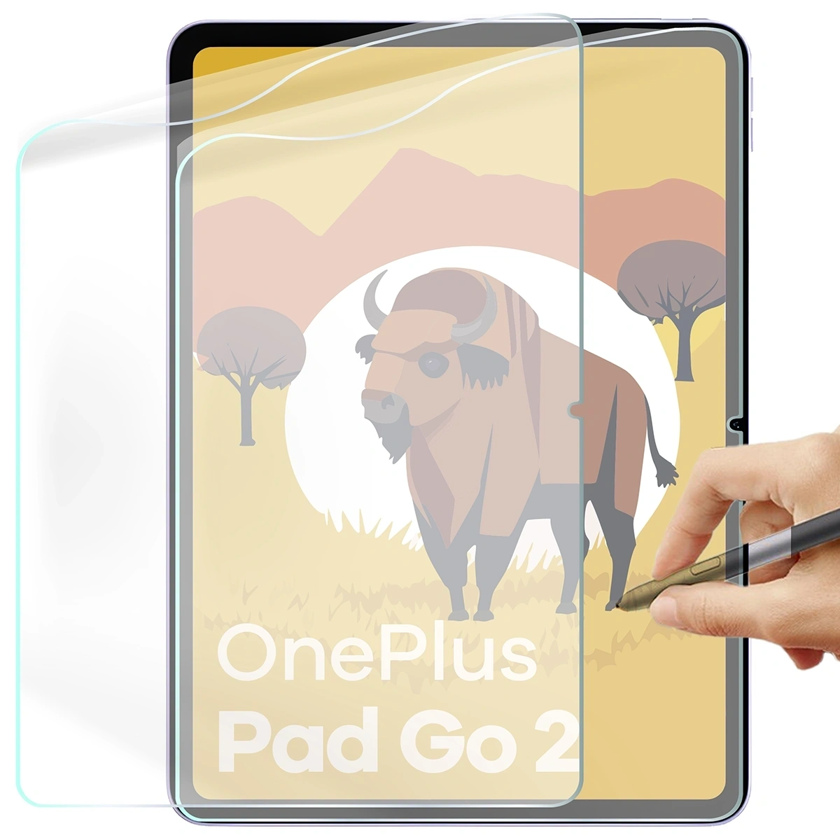 Folia imitująca papier Bizon Film Tab Papirus do Samsung Galaxy Tab S9 / S9 FE [2 PACK]