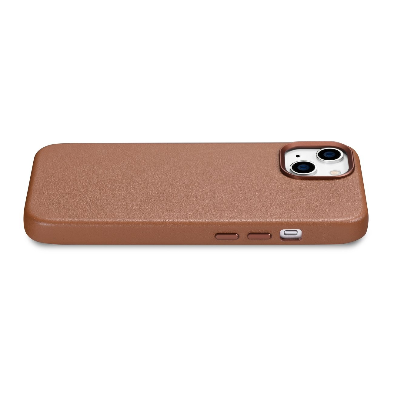 iCarer Case Leather MagSafe Apple iPhone 14 Plus brown