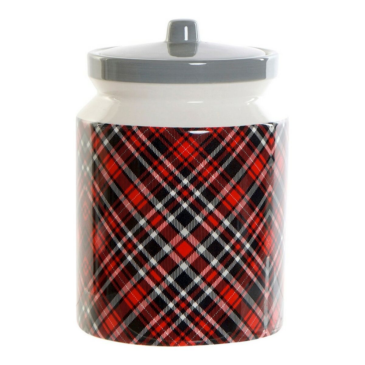 Tin DKD Home Decor Red Black Grey Dolomite 15 x 15 x 22 cm