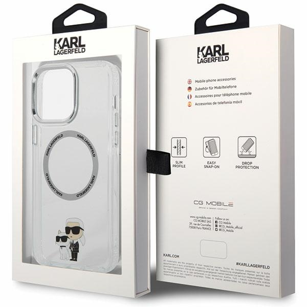 Karl Lagerfeld KKLHMP13XHNKCIT iPhone 13 Pro Max 6,7" hardcase transparent Iconic Karl&Choupette Magsafe