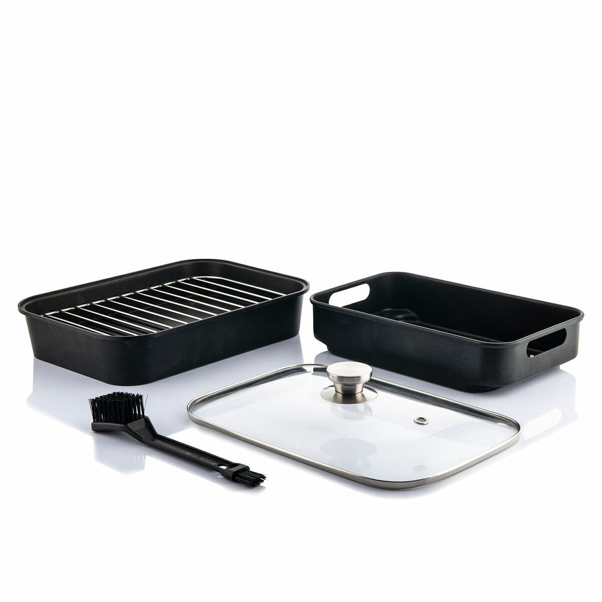 Oil-free Fryer with Grill, Accessories and Recipe Book InnovaGoods Air Fryer Fryinn 12-in-1 6000 Black Steel 6 L 3400 W Oil-free Fryer with Grill, Accessories and Recipe Book InnovaGoods Air Fryer Fryinn 12-in-1 6000 Black Steel 6 L 3400 W