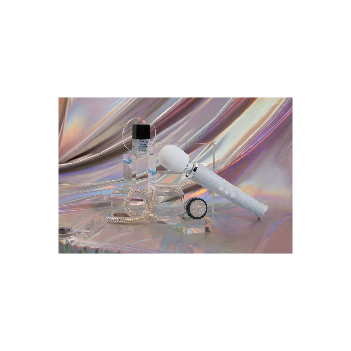 Vibrator Le Wand All That Glimmers Set White Vibrator Le Wand All That Glimmers Set White