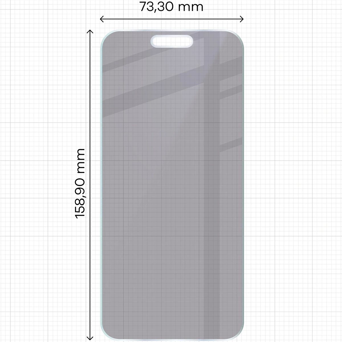 Prywatyzujące szkło hybrydowe Bizon Glass Mule Shadow do Apple iPhone 17 Pro Max matowe