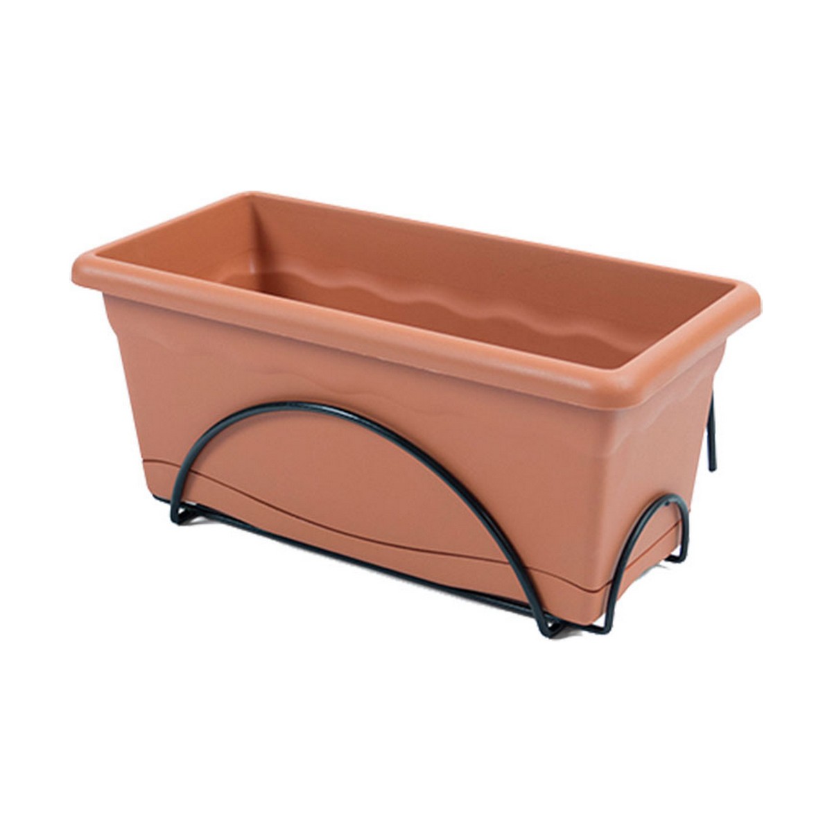 Planter with Dish Plastiken Terracotta polypropylene (50 x 20 cm)