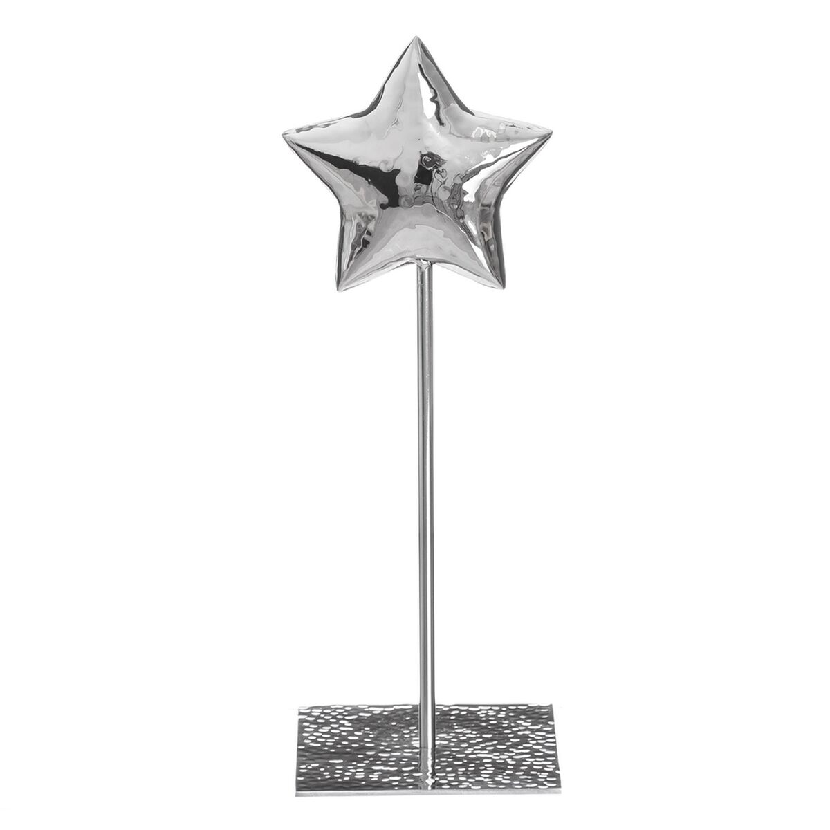 Decorative Figure Star Silver 10 x 10 x 28 cm