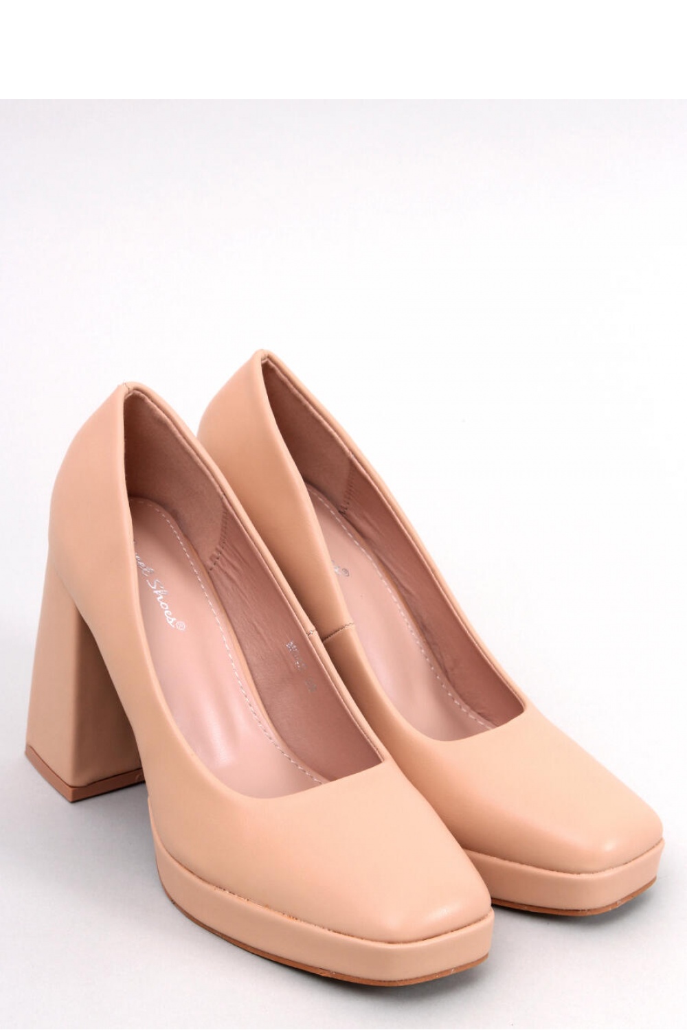  Block heel pumps model 184264 Inello  beige