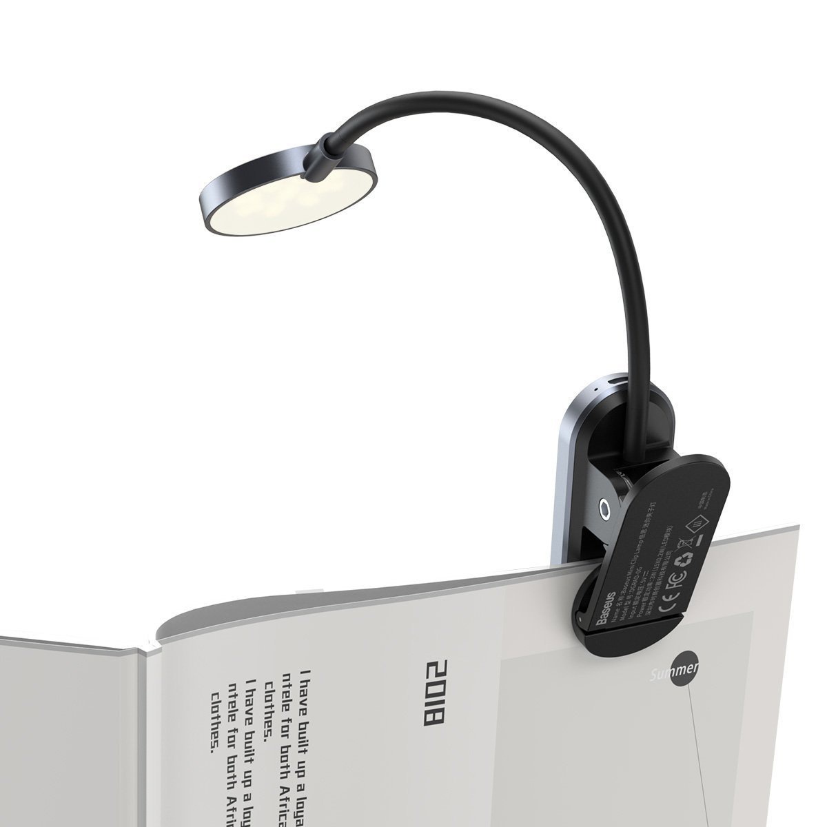 Baseus (DGRAD-0G) Comfort Reading Mini Clip Lamp (dark gray)
