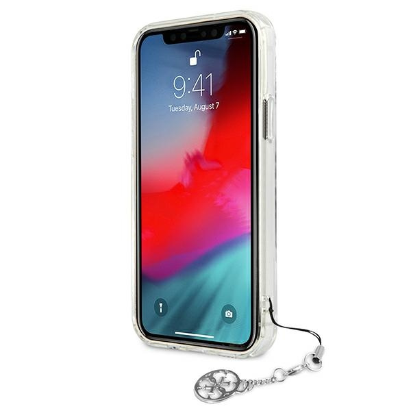 Guess GUHCP12LKS4GSI Apple iPhone 12 Pro Max Transparent hardcase 4G Silver Charms Collection