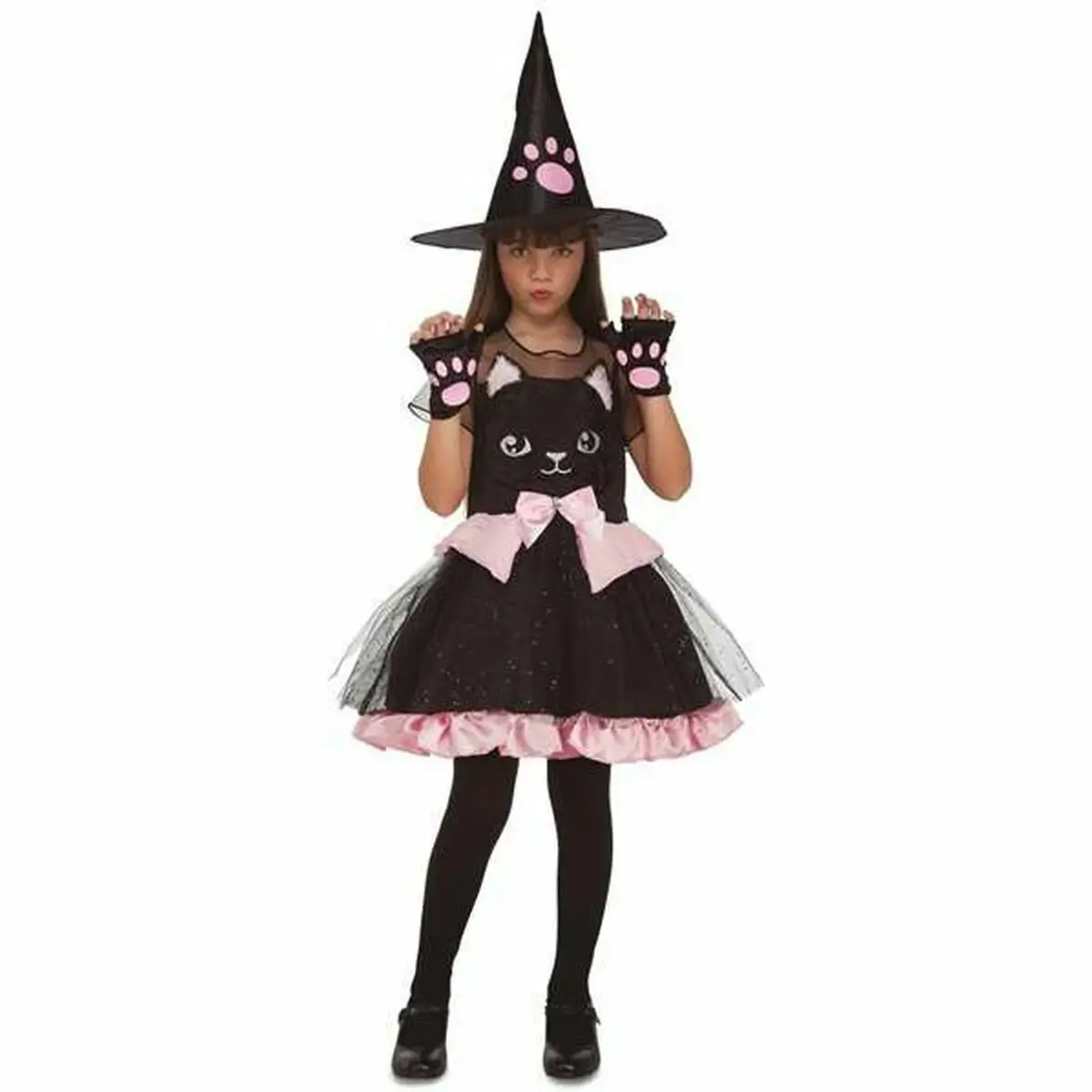 Costume for Children My Other Me Black Witch Little Cat