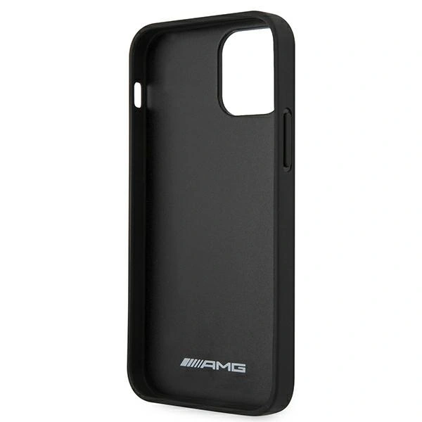 AMG AMHCP12SGSEBK Apple iPhone 12 mini hardcase Leather Debossed Lines black