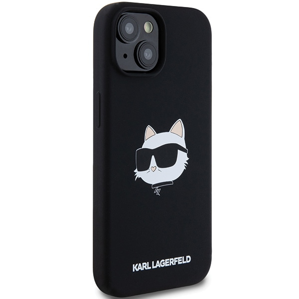 Karl Lagerfeld KLHMP15MSCHPPLK Apple iPhone 15 Plus / 14 Plus hardcase Silicone Choupette Head MagSafe black