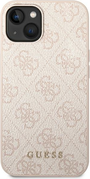 Guess GUHCP14SG4GFPI Apple iPhone 14 pink hard case 4G Metal Gold Logo