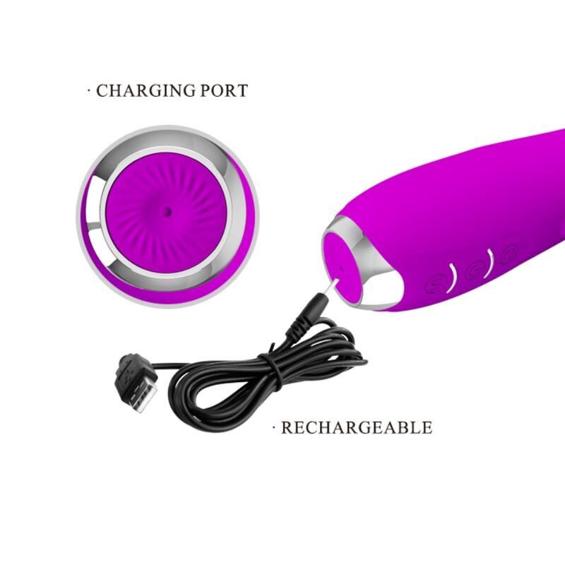 PRETTY LOVE MOLLY RECHARGEABLE VIBRATOR ROTATING FUNCTION