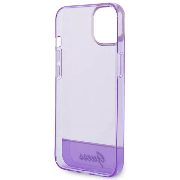 Guess GUHCP14SHGCOU Apple iPhone 14 purple hardcase Translucent