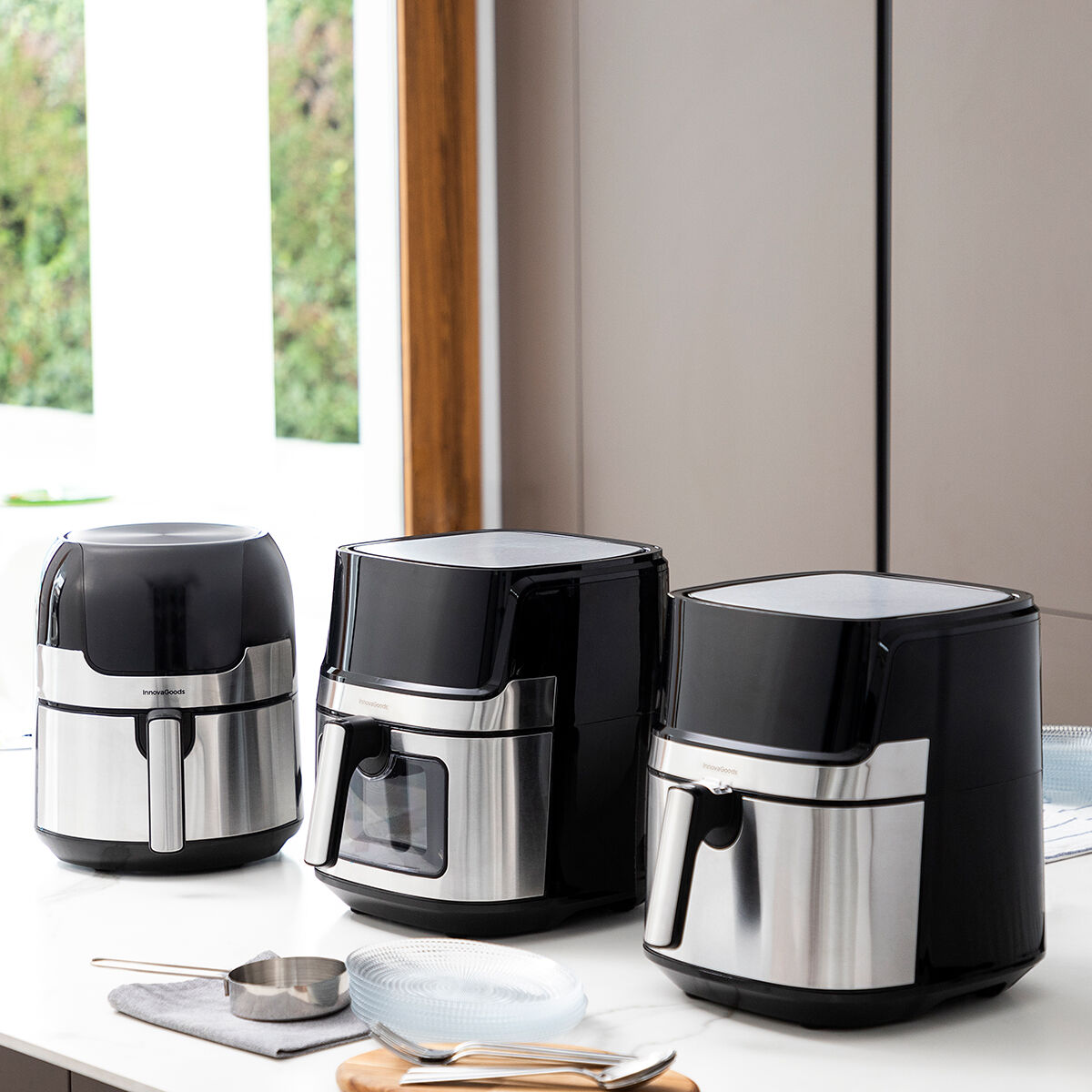 No-Oil Fryer InnovaGoods Fryinn 3500 Black Stainless steel 1400 W 3,5 L No-Oil Fryer InnovaGoods Fryinn 3500 Black Stainless steel 1400 W 3,5 L