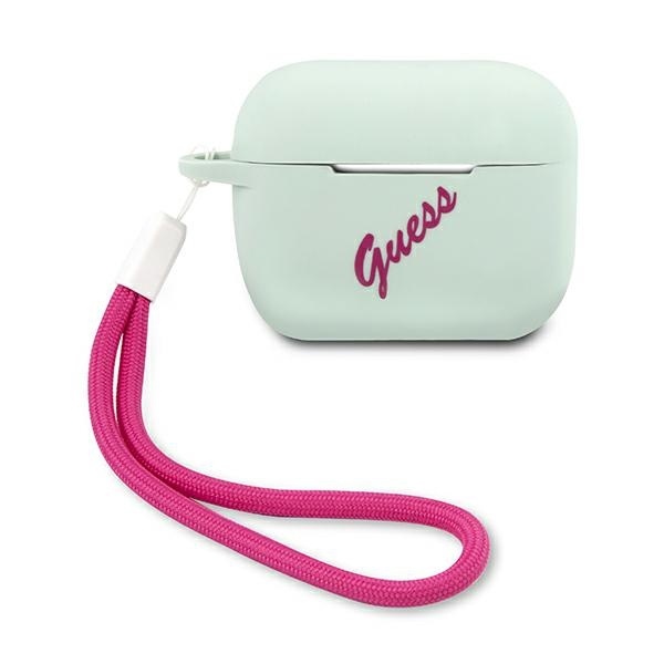 Guess GUACAPLSVSBF Apple AirPods Pro cover blue fuschia Silicone Vintage