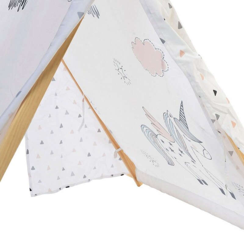 Tent DKD Home Decor Cotton Wood Unicorn (110 x 110 x 106 cm)