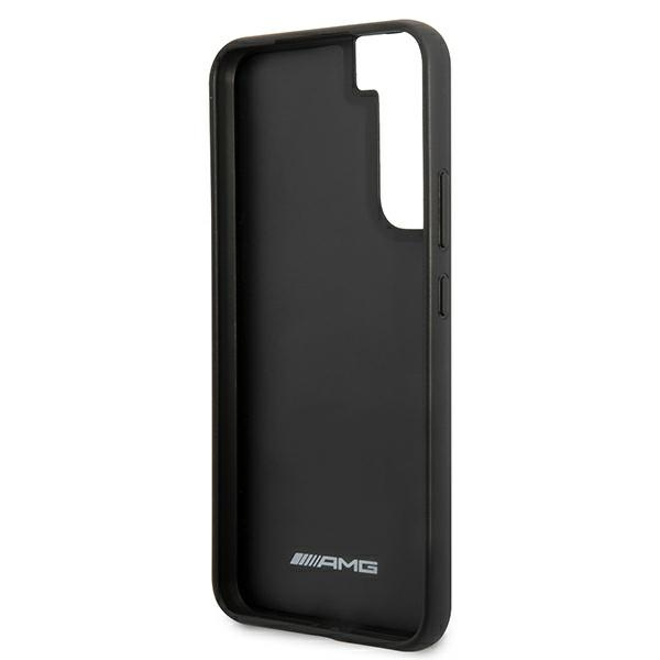 Mercedes AMG AMHCS22MGSEBK Samsung Galaxy S22+ Plus black hardcase Leather Debossed Lines