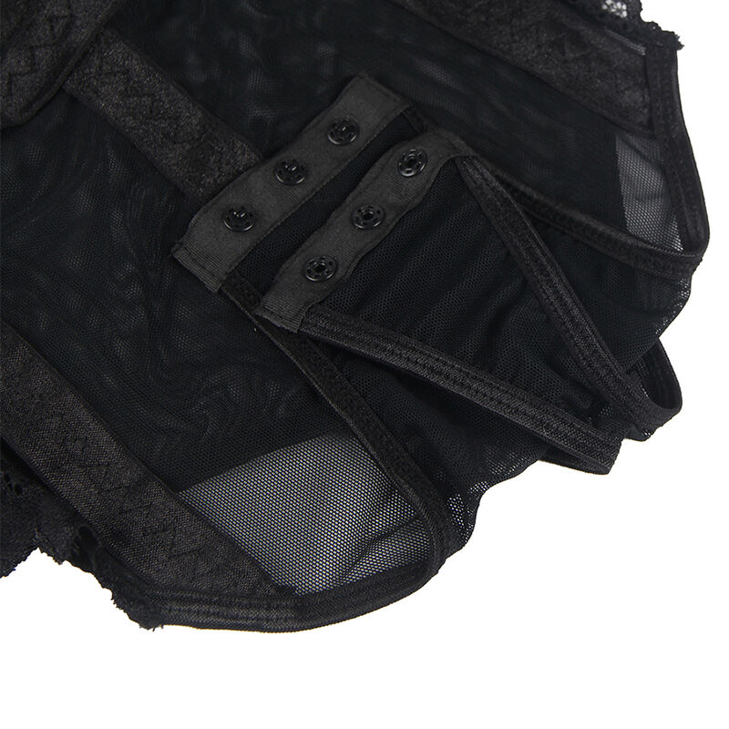 SUBBLIME - TEDDY WITH GARTER STRAP DETAIL CHEST BLACK S/M SUBBLIME - TEDDY WITH GARTER STRAP DETAIL CHEST BLACK S/M