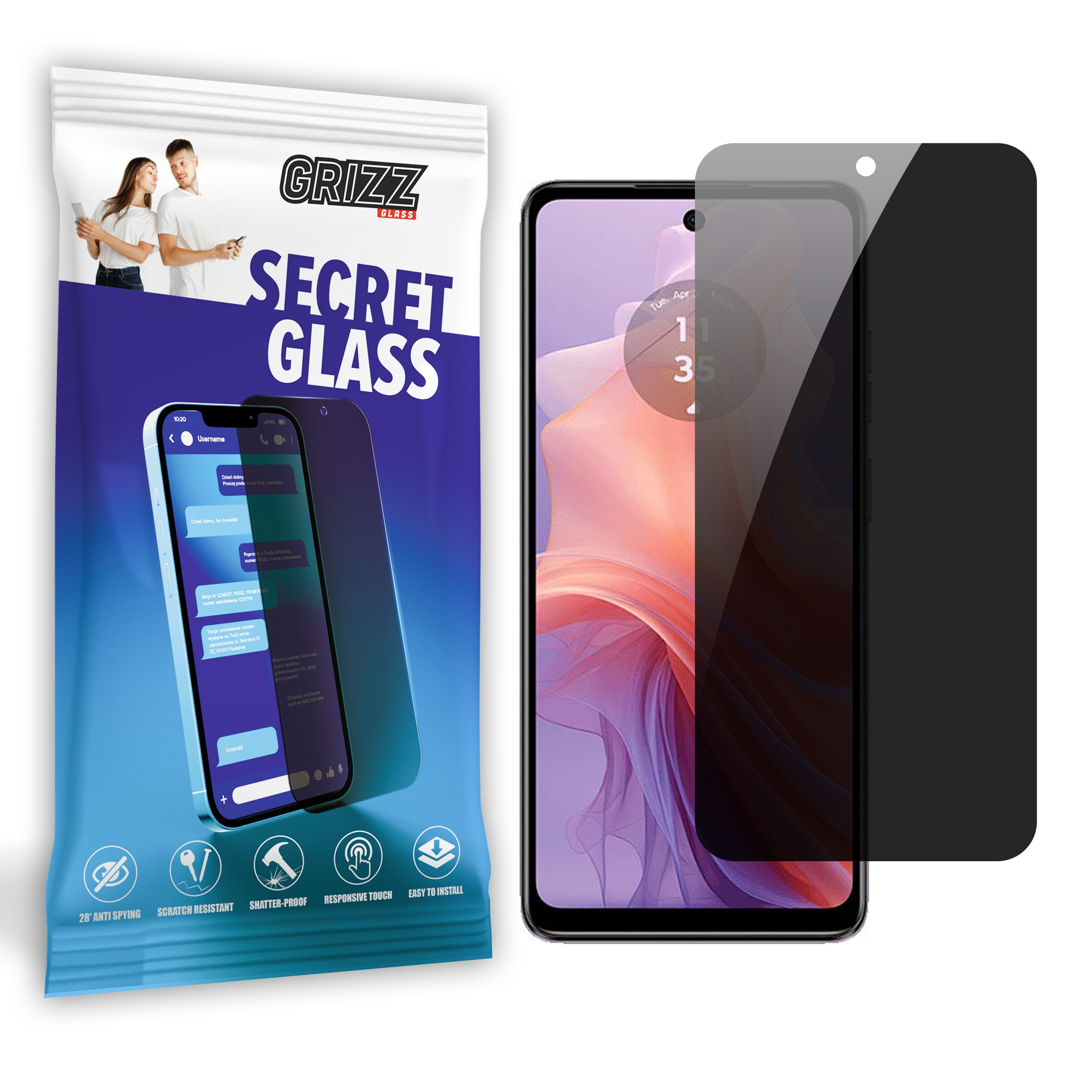 GrizzGlass SecretGlass Motorola Moto E14