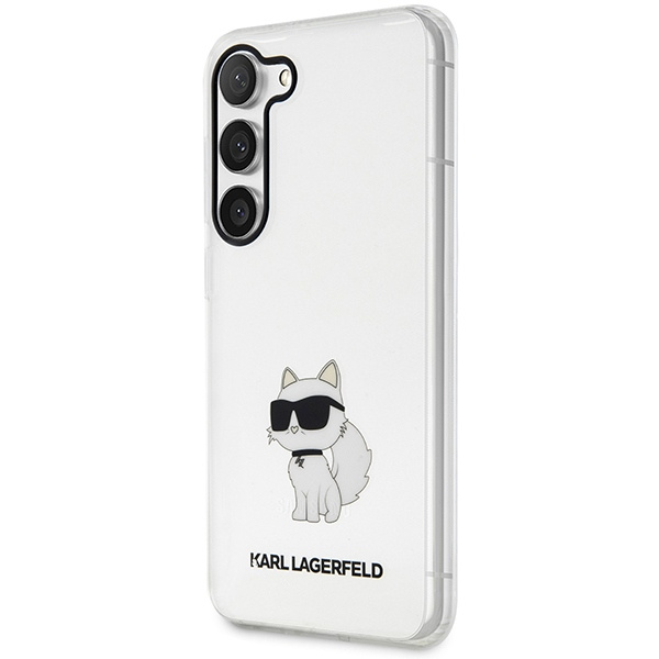Karl Lagerfeld KLHCS23SHNCHTCT Samsung Galaxy S23 transparent hardcase Ikonik Choupette