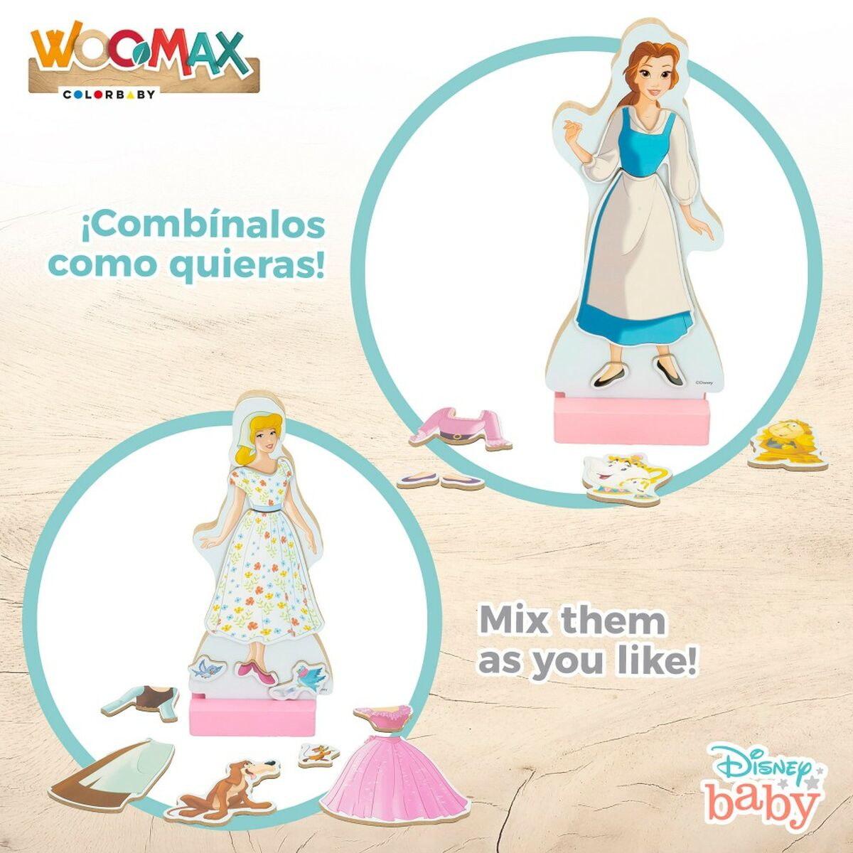 Figuren Princesses Disney 9 x 20,5 x 1,2 cm 45 Stücke 4 Stück