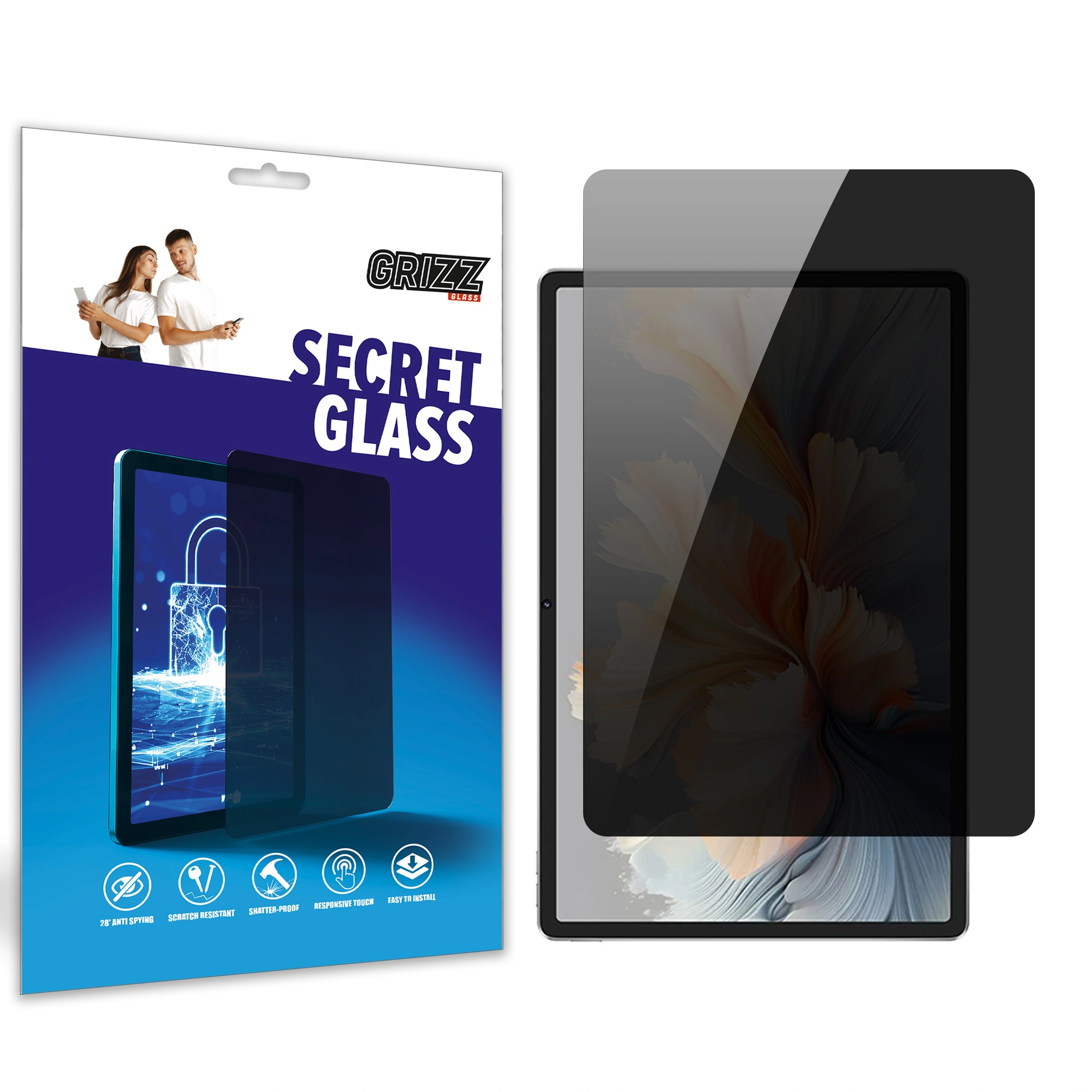Matowe szkło prywatyzujące GrizzGlass SecretGlass do Lenovo Yoga Pad Pro