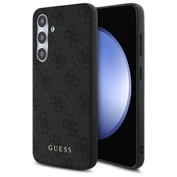 Guess GUHCS24FEG4GFGR Samsung Galaxy S24 FE hardcase 4G Metal Gold Logo grey